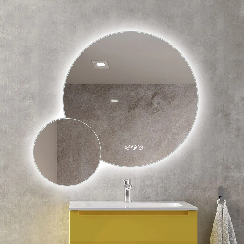 Espejo de montaje en pared con Luz Led para baño, Espejo de...