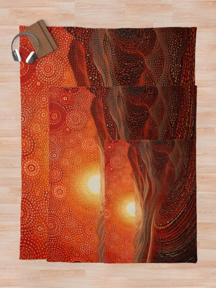 Фланелевое одеяло Aboriginal Authentic Art Red Valley