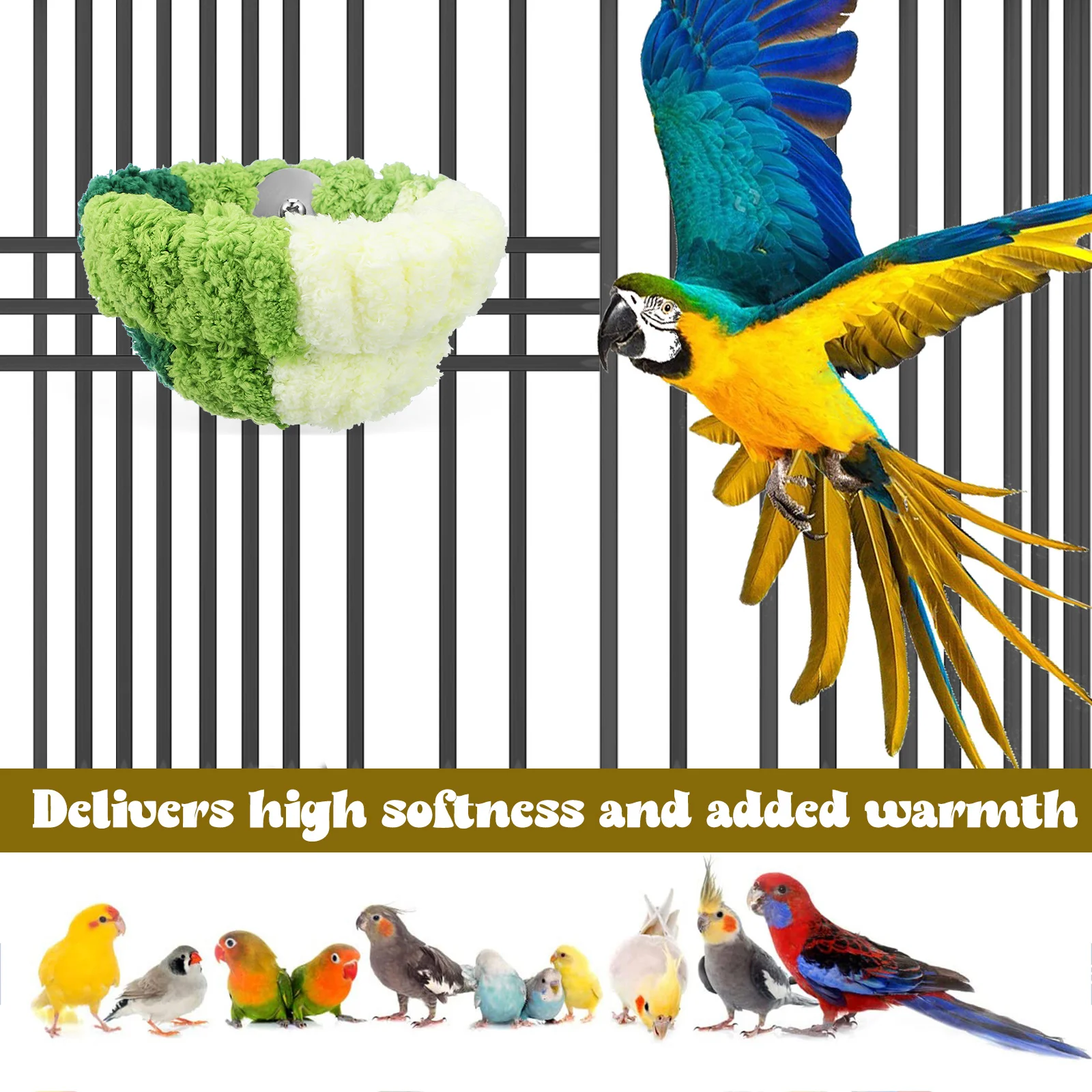 Гнездо для попугая клетка птиц домик хижина осенне-зимняя домашняя спальная