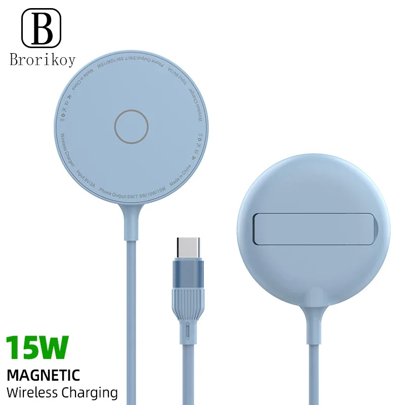 15 Вт Магнитная Беспроводная зарядка для IPhone 13 14 ProMax портативное зарядное