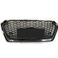 Carbon Style For RS5 Style Front Sport Hex Mesh Honeycomb Hood Grill Black for Audi A5/S5 B9 2017-2019 car accessories