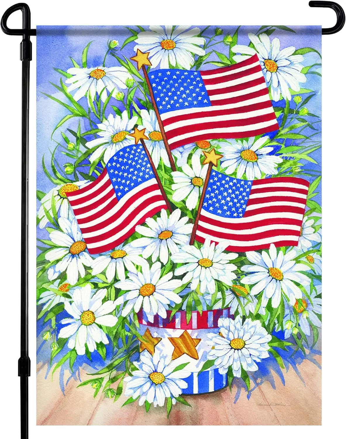 Патриотический садовый флаг — 12 5 x 18-дюймовый с двусторонней печатью и