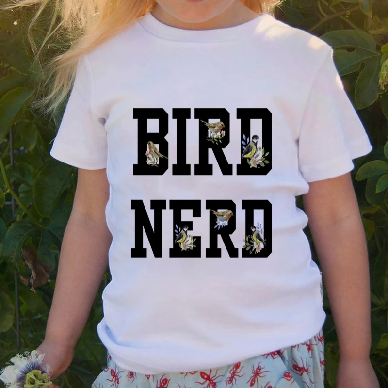 

Easily Distracted by Birds T Shirt Boys Children Girls Harajuku T Shirt Summer Kids Short Sleeve Tshirt Fashion Cartoon Clothes