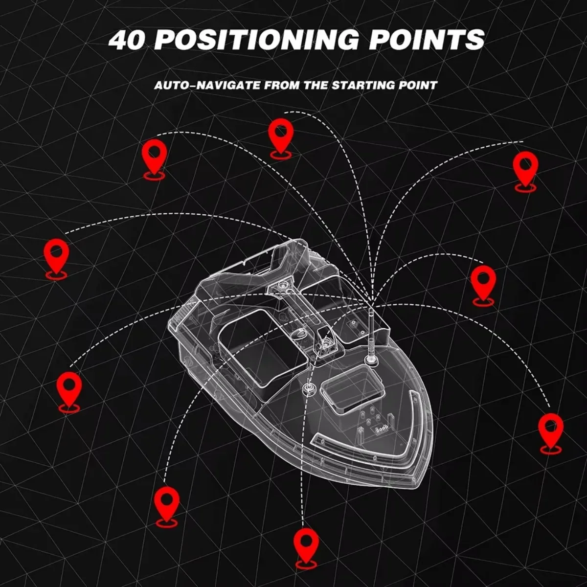 500 м расстояние фиксированная скорость вождения V020 GPS приманка лодка