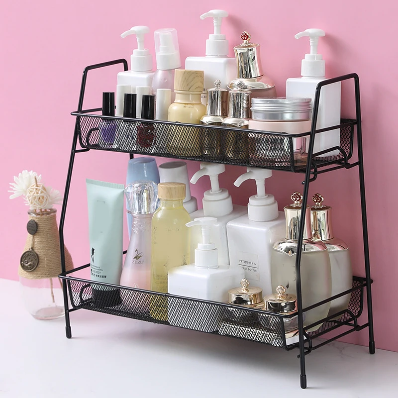

2022 Multifunctional Spice Rack Organizer Desktop Rack Cosmetic Stationery Storage Desktop Makeup Organizer Bathroom Shelf
