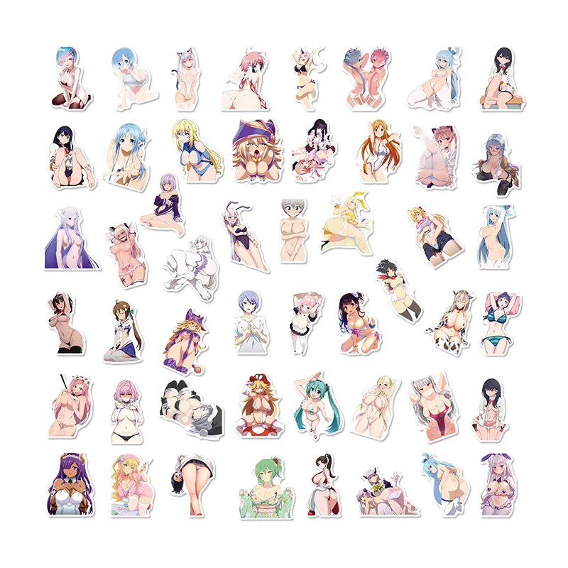 

50 Pcs Exposed Beauty Series Stickers Sexy Girl Bunny Cartoon Graffiti Stickers Decals Luggage Notebook Waterproof Sticker Toys