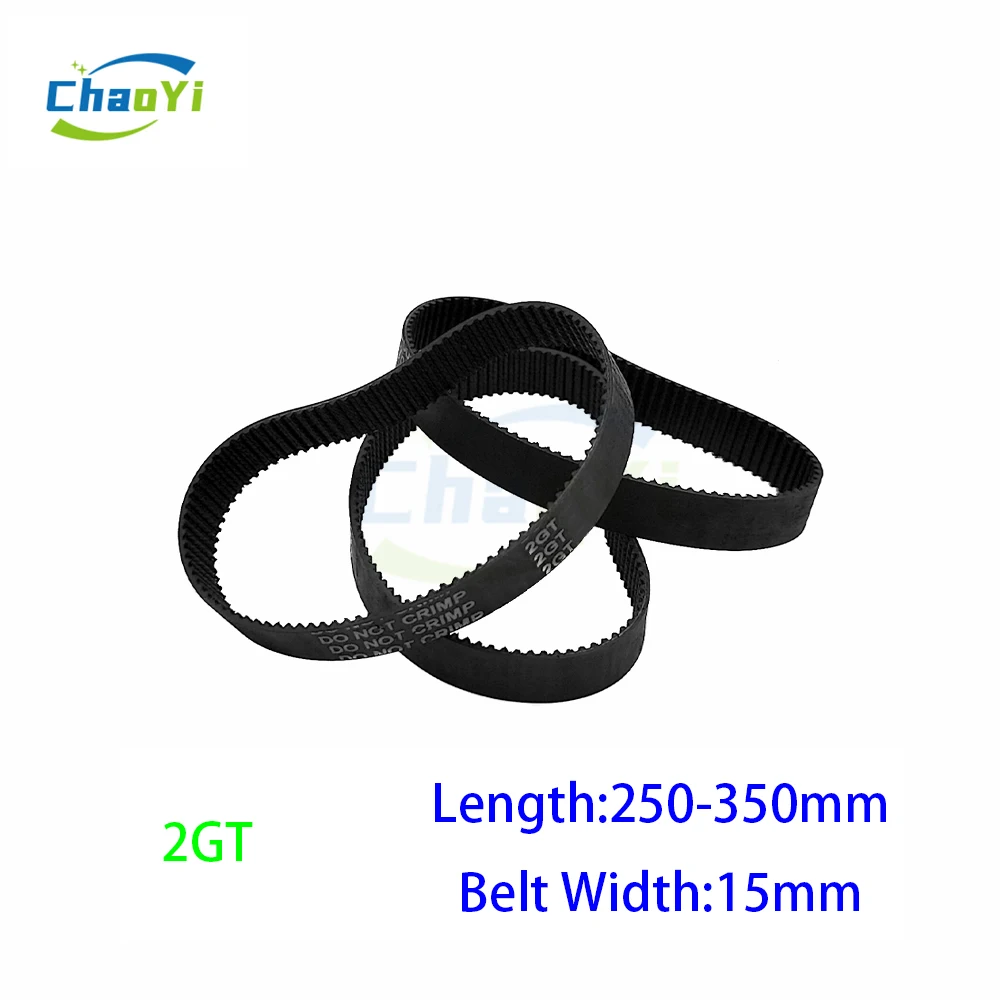 

2GT Closed Loop Rubber Timing Belt Pitch Length 250 260 264 278 280 294 300 320 330 336 350mm Width 15mm 260-gt2 300-gt2 350-gt2