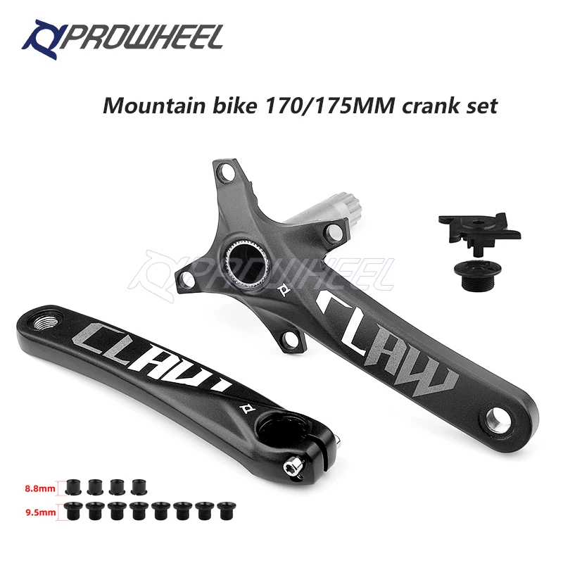 PROWHEEL Bicycle Crank Chainring 104BCD 175mm 170mm Road Crank Crankset 30/32/34/36/38/40/42/44/46/48/50/52T Sprocket Bracket
