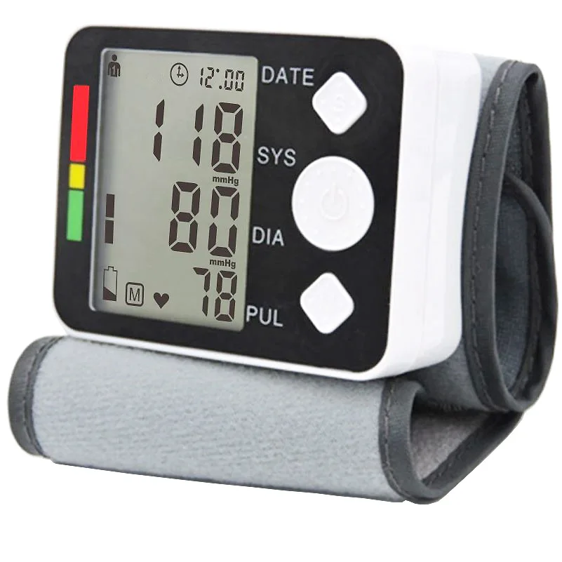 

English Home Automatic Upper Arm Electronic Sphygmomanometer Blood Pressure Heart Rate Tonometer Digital Lcd Sphygmomanometer