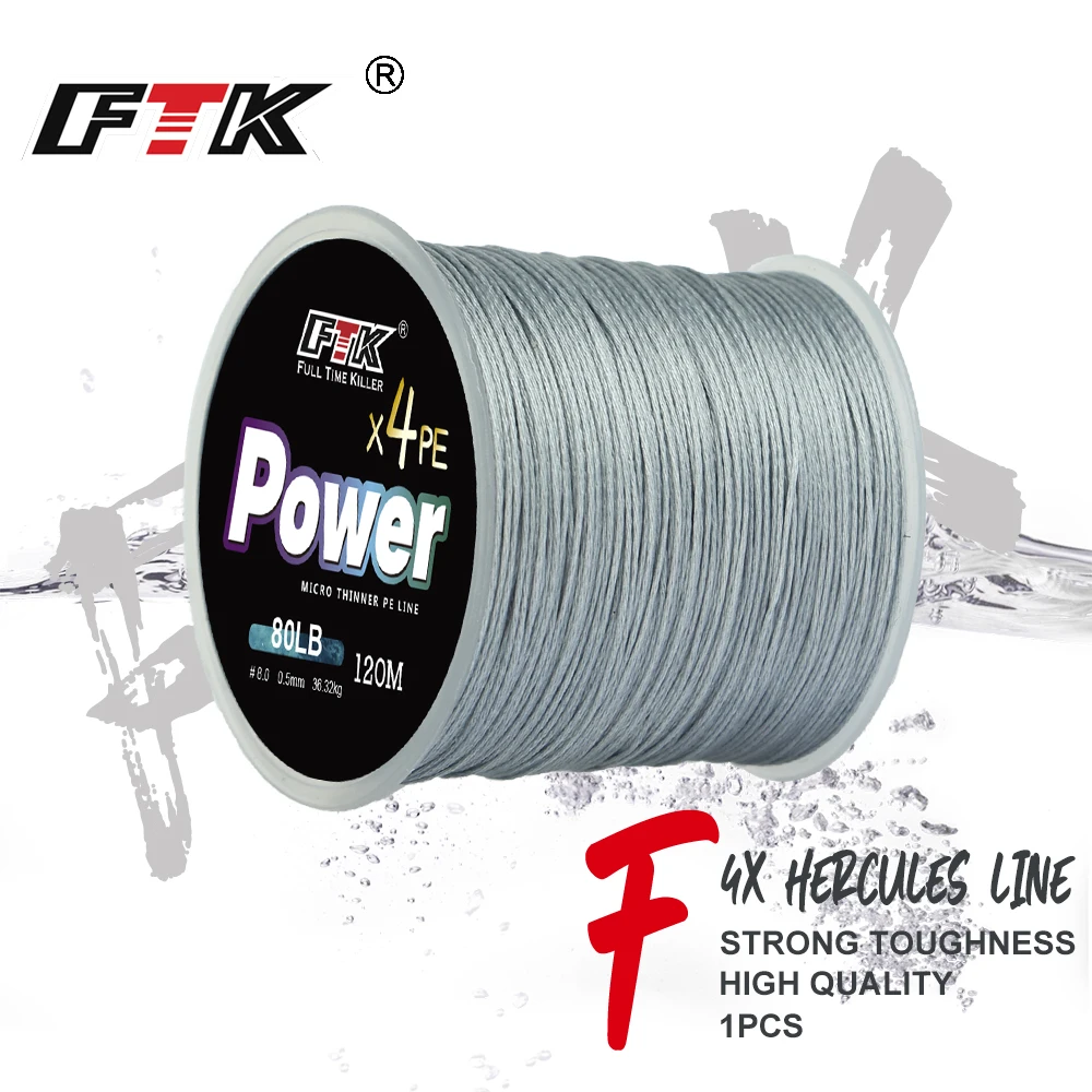 

FTK 4 Strands Braided Fishing Line Multifilament 120m Carp Fishing Japanese Braided Wire Fishing Accessories Pe Line
