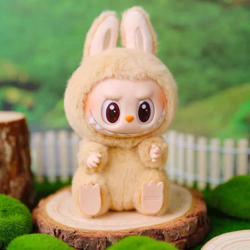Подлинный брелок Labubu фигурка с сиденьем милый эмалированный лицо аниме модель