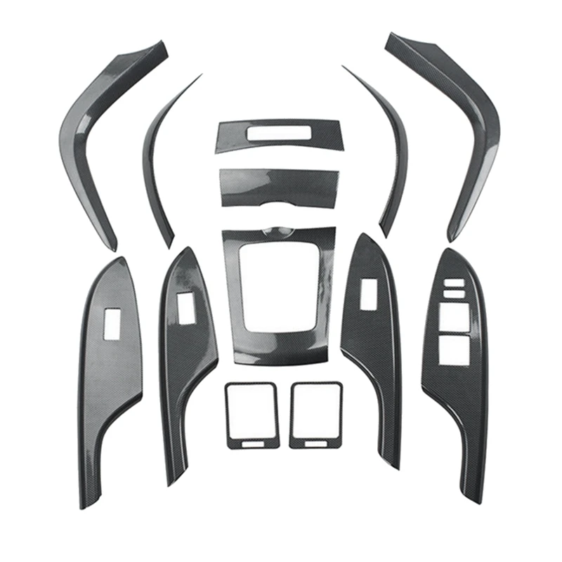 

13Pcs Car Interior Center Control Shift Panel Frame Cover Window Switch Trim For Toyota Corolla 2007 - 2013 MT