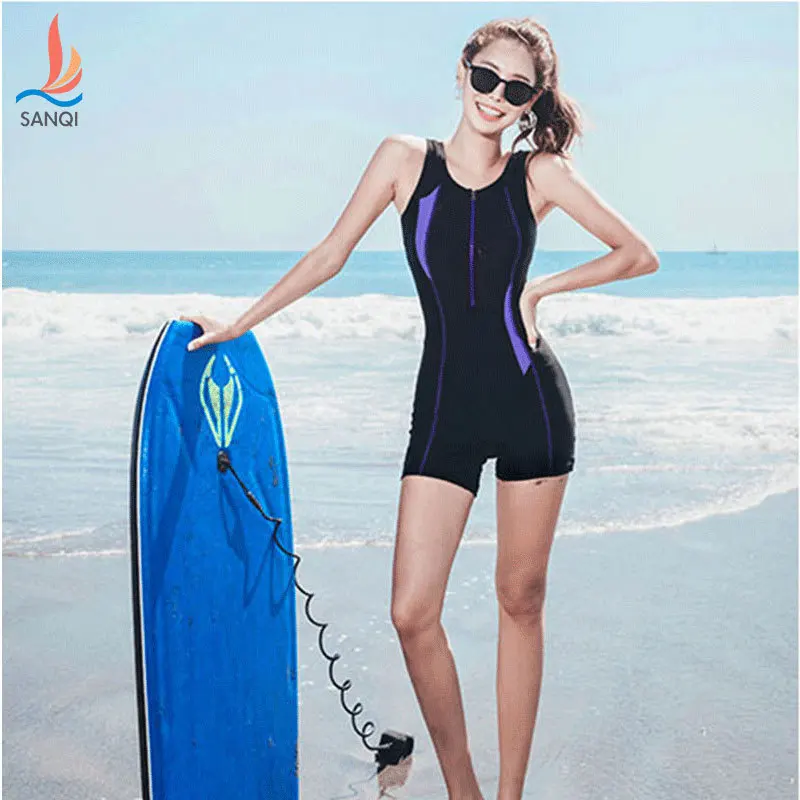 Women's One Piece Professional Swimwear Push Up Water Sport Quick-Drying Beach Surifng Monokini Bathing Suit Female Rash Guard