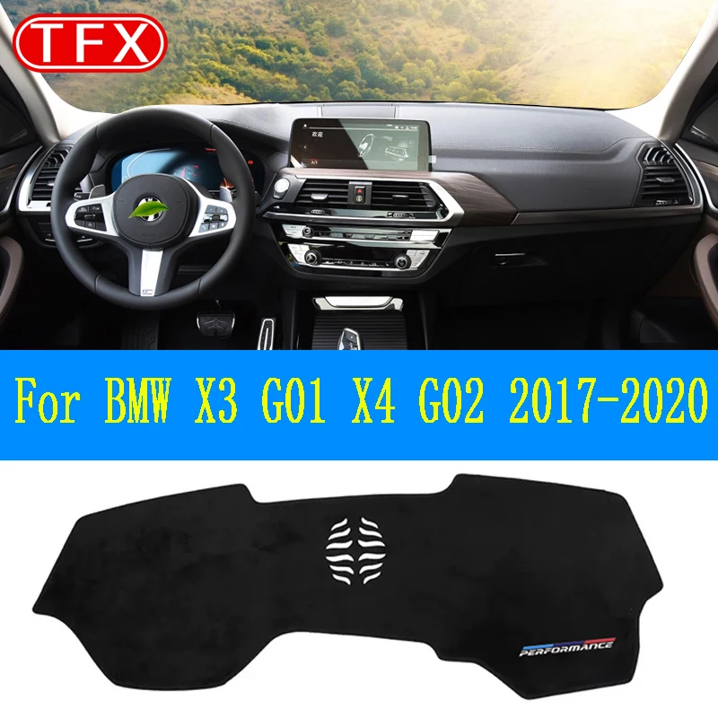 

Фланелевый коврик для приборной панели для BMW X3 G01 F25 X4 G02 F26 2011-2020, Противоскользящий коврик, Солнцезащитный коврик для приборной панели, ковер, аксессуары для интерьера
