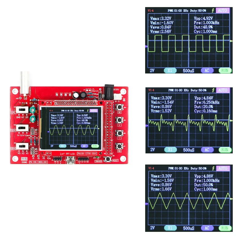 Комплект карманного цифрового осциллографа DSO FNIRSI-138 2 4 дюйма TFT ручной щуп P6100 -