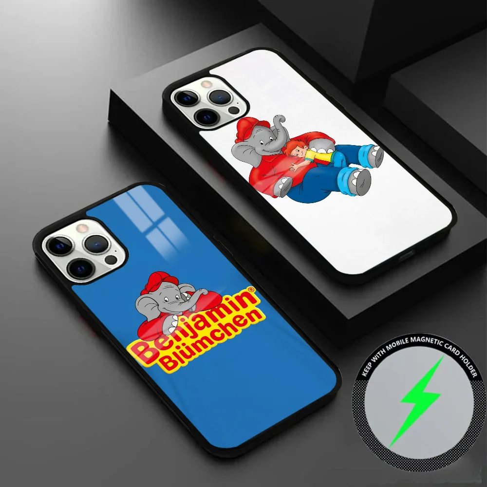 Классический анимационный чехол для телефона B-Benjamin Blumchen IPhone 16 15 14 13 12 11 Pro Max Plus Mini