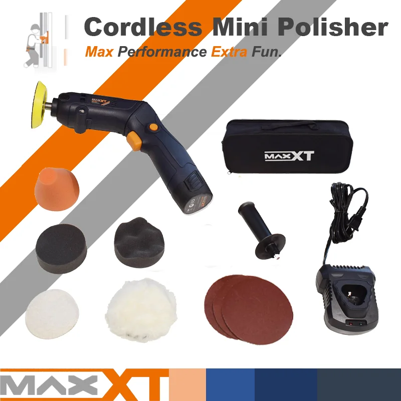 

MAXXT 12V 3inch Cordless Rechaegeable Mini Electric Auto Polisher Kit For Car Detailing Sanding Waxing