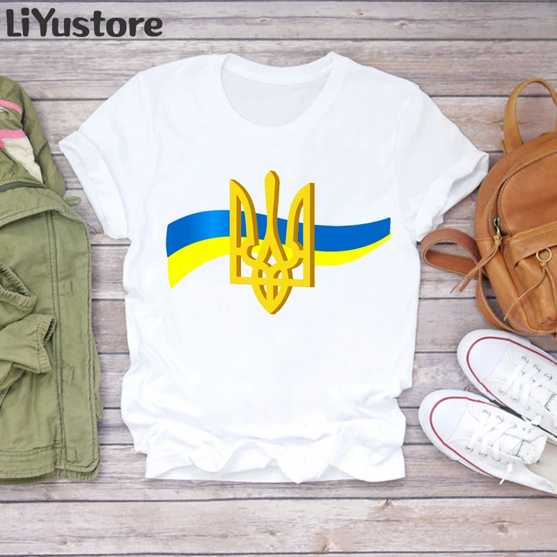 

Футболка с логотипом Украины 2022, женская футболка в стиле Харадзюку, футболка 90-х, сувенирная Удобная футболка, футболки с коротким рукавом, ...