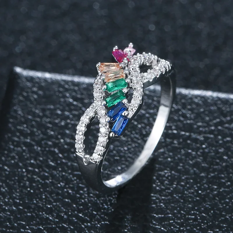 Модные медные кольца с геометрическим крестом золотого цвета микро-направление