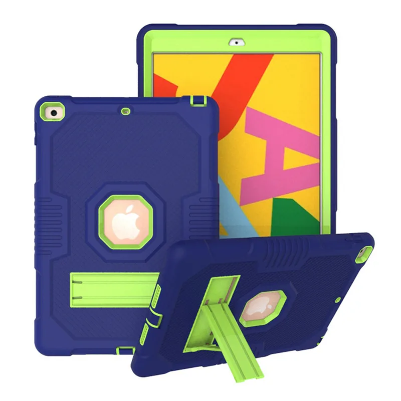 

For Apple iPad 10.2 2020 7th 8th 9th A2270 A2428 A2429 Case Shockproof Kids Safe PC Silicon Hybrid Stand Full Body Tablet Case