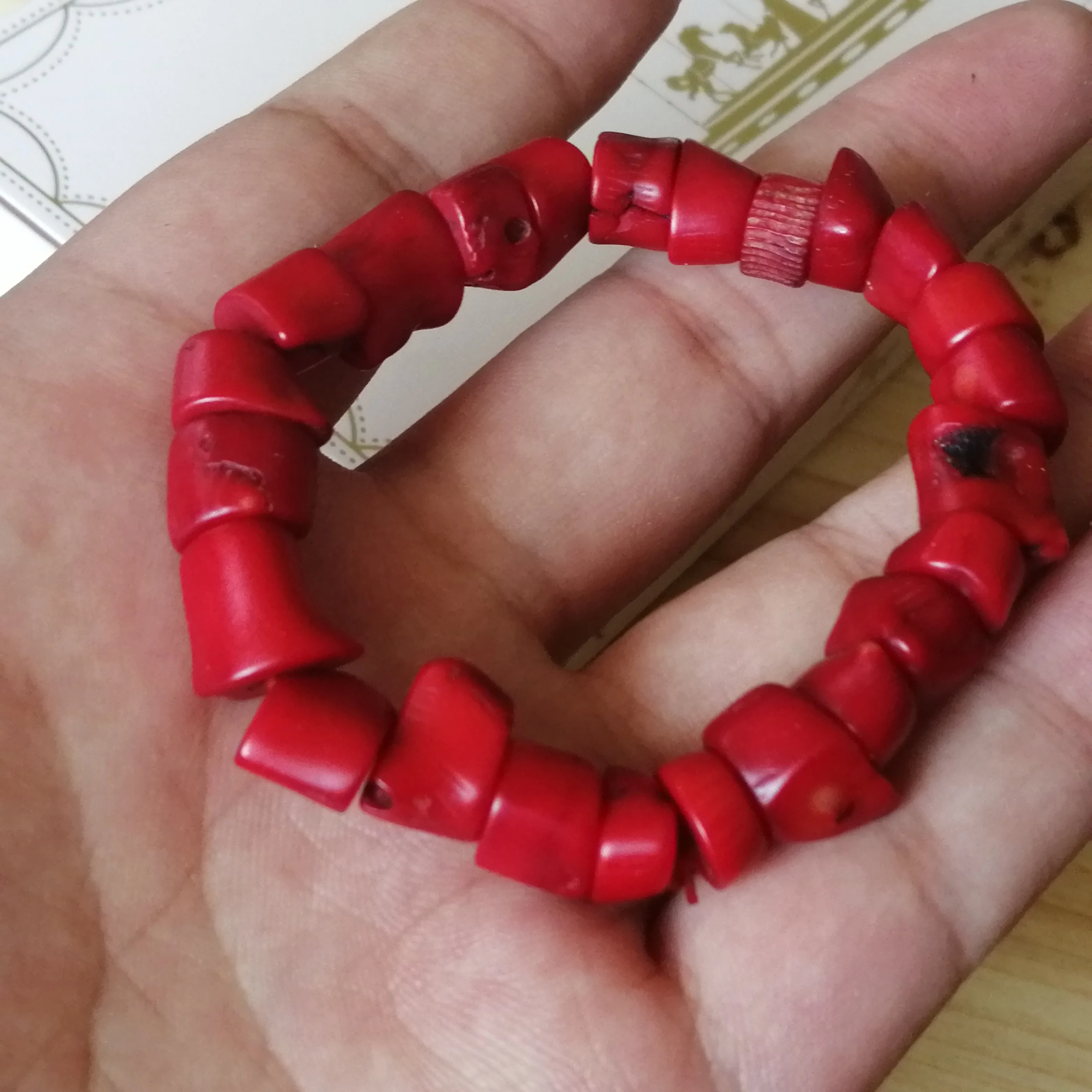 Натуральный красный коралловый браслет для мужчин и женщин лечебный драгоценный