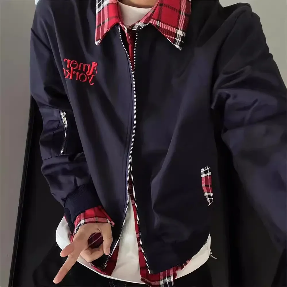 Винтажная двухсекционная иллюзионная куртка в американском стиле для мужчин