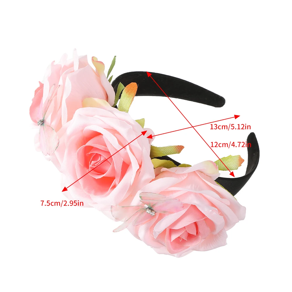 ЛЕВАО Гирлянда для невесты в виде венка на праздничный обруч с цветами, ободок для волос, аксессуары для волос для девочек, корона цветка, обруч для головы, новый.