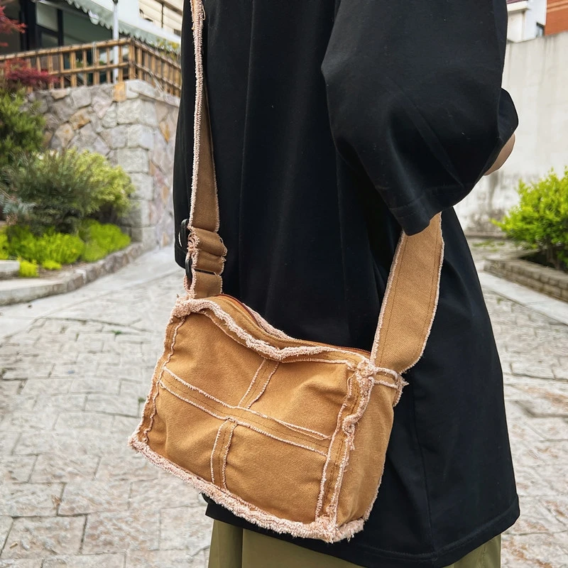 Canvas Bags For Women Vintage Handbags Casual Shoulder Crossbody Bag Unisex Eco Bag Travel Shopper Messenger Bags for Teenage
