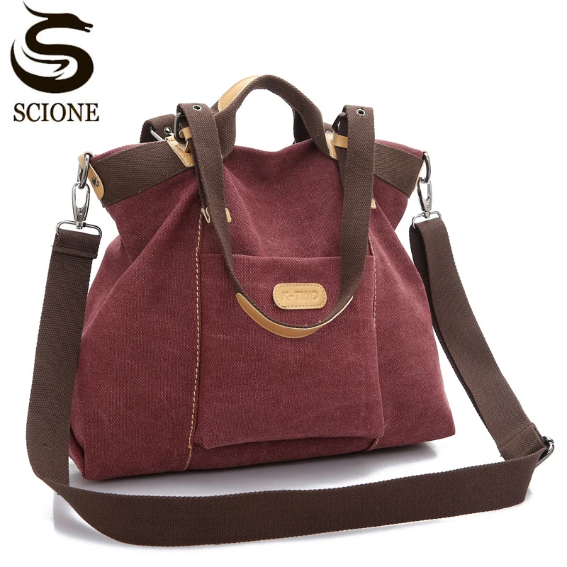 

Luxury Design Handbags for Women 2022 Canvas Retro Casual Shoulder Crossbody Female Bag Messenger Purses Large Capacity XA970M