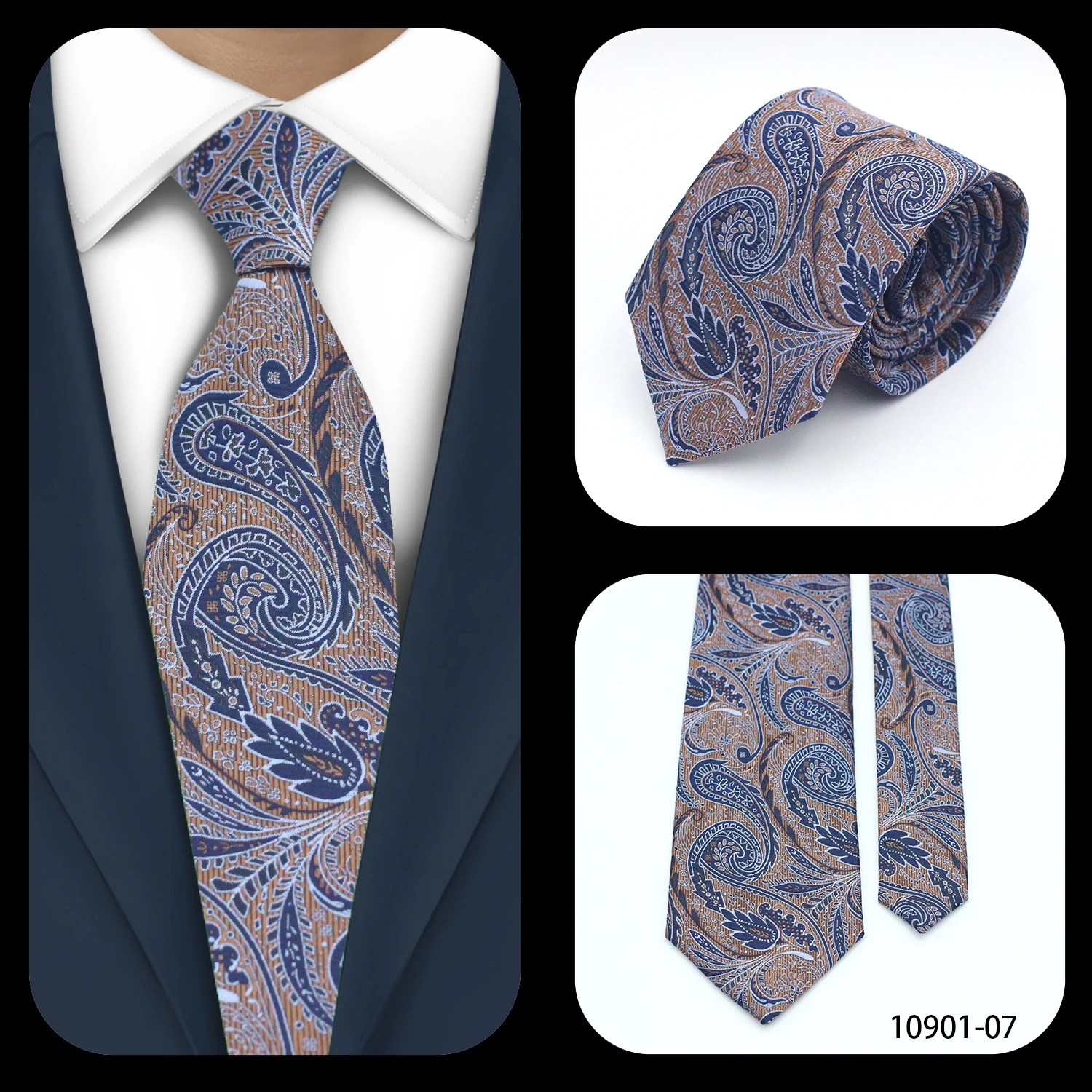

LYL 8 см деловой жаккардовый Шелковый Галстук Пейсли элегантный мужской галстук роскошные брендовые аксессуары для костюма свадебные подарки тонкий галстук для мужчин
