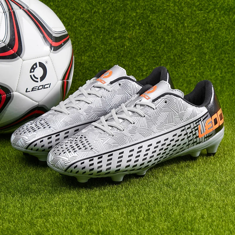 HIKEUP Training Sport Football Shoes Men Running Sneakers Long Spikes Women's Turf Sport Rubber Outdoor Casual Shoes