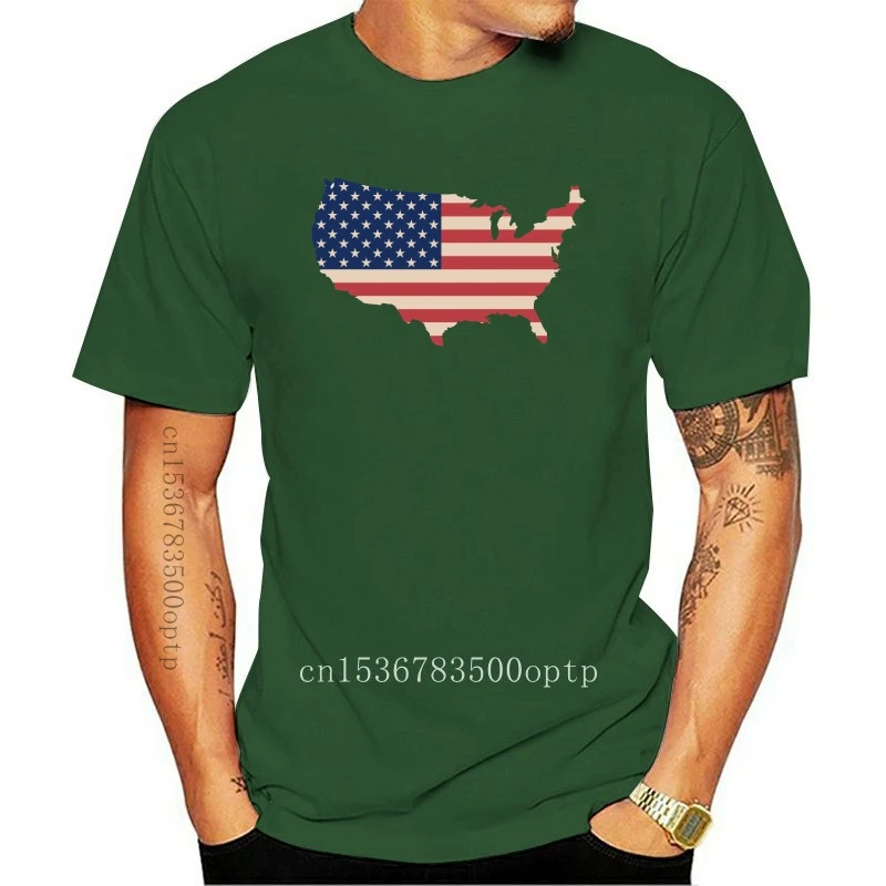 

USA MAP & FLAG UNISEX T-SHIRT