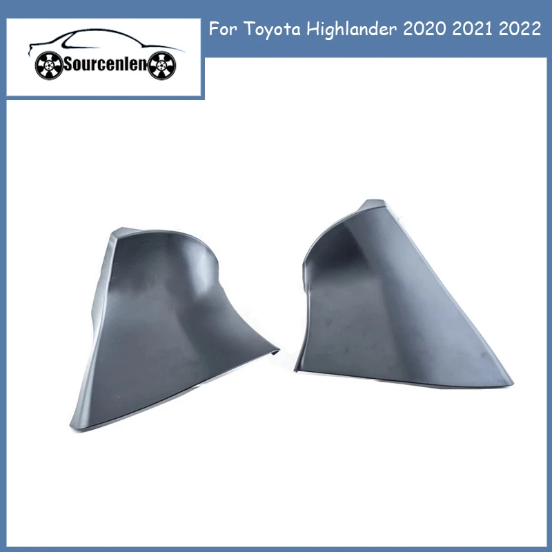 

Car Rearview Mirror Triangle Base Cover For Toyota Highlander 2020 2021 2022 Drive Passanger Side Left Right Black Auto Parts
