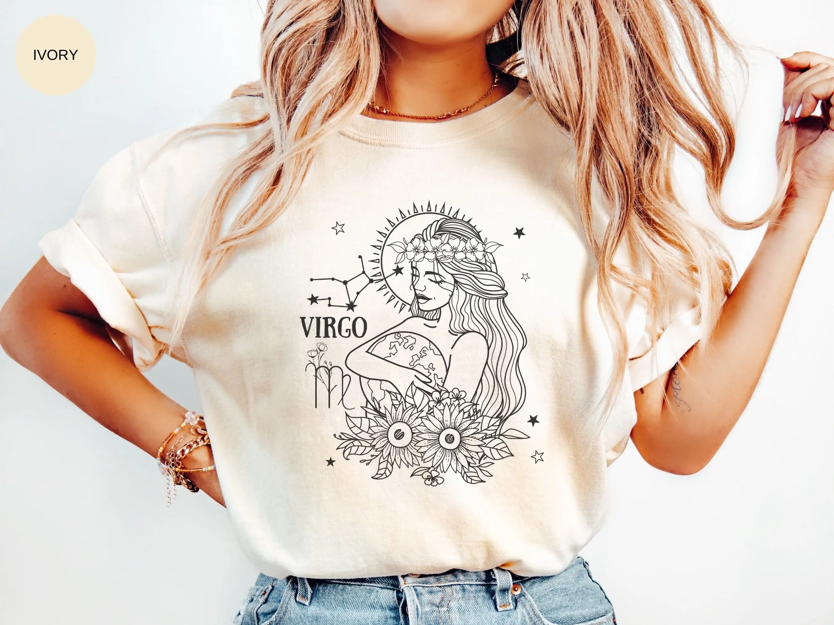 Футболка со знаком зодиака гороскоп Девы астрология день рождения комфортные