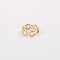 2022 stainless steel hollow out eye rings for women gold color plated tarnish free jewelry eyelet geometric rings faishiongift