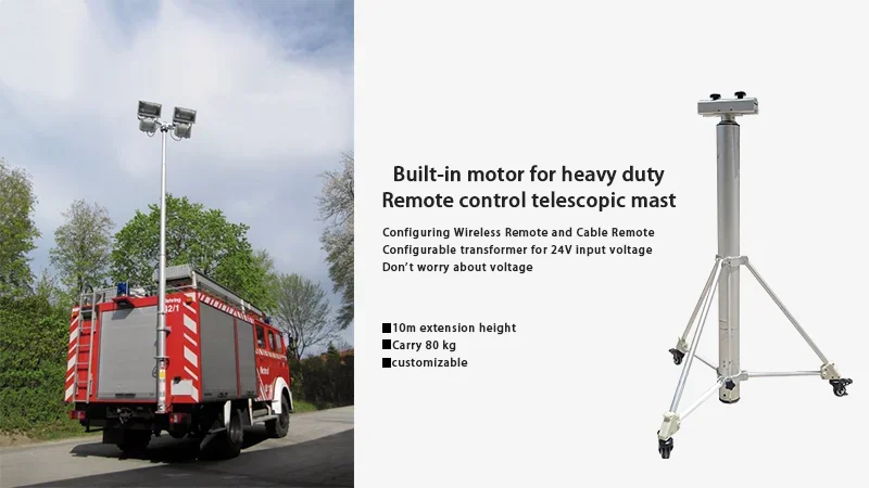 Электрическая мобильная телескопическая мачта длиной 30 м с молниеносным