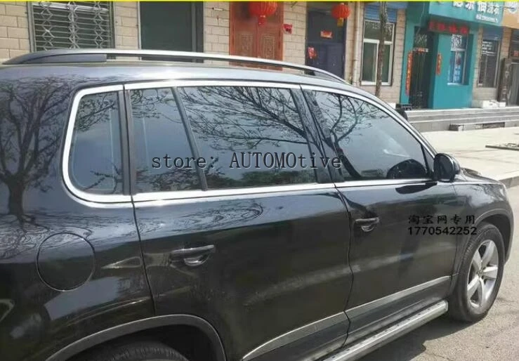 10 шт. декоративные полоски из нержавеющей стали для окон Vw Volkswagen Tiguan 2011 2012 2013 2014 2015