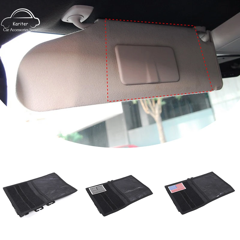 

For Hummer H2 2003-2009 Car Styling Black Car Sun Visor Organizer Panel Multi-pocket Storage Bag Interior Accessories