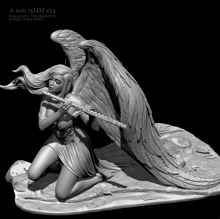 

75mm 1/24 Resin model kits figure beauty colorless and self-assembled A-1061