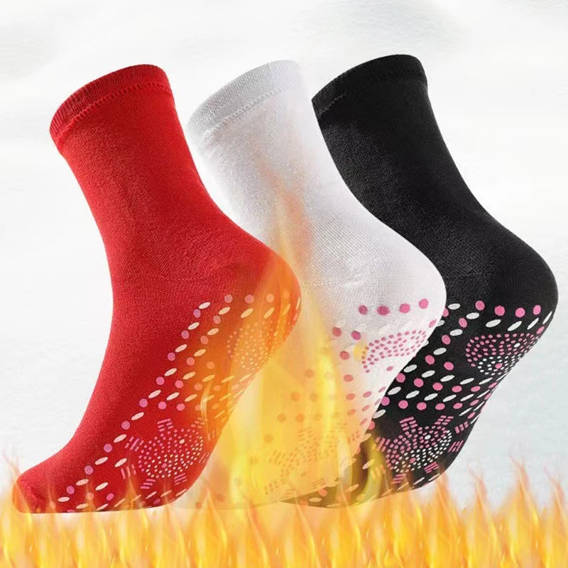 Chaussettes auto-chauffantes d'hiver  bas thermiques chauds pour femmes et hommes  chaussettes en