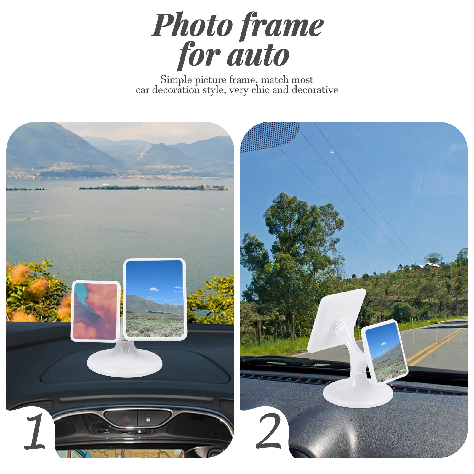 

Frame Photo Car Picture Dashboard Autointerior Collage Display Holder Decor Decorationdesktop Rotating Frames Stand Ornament Diy