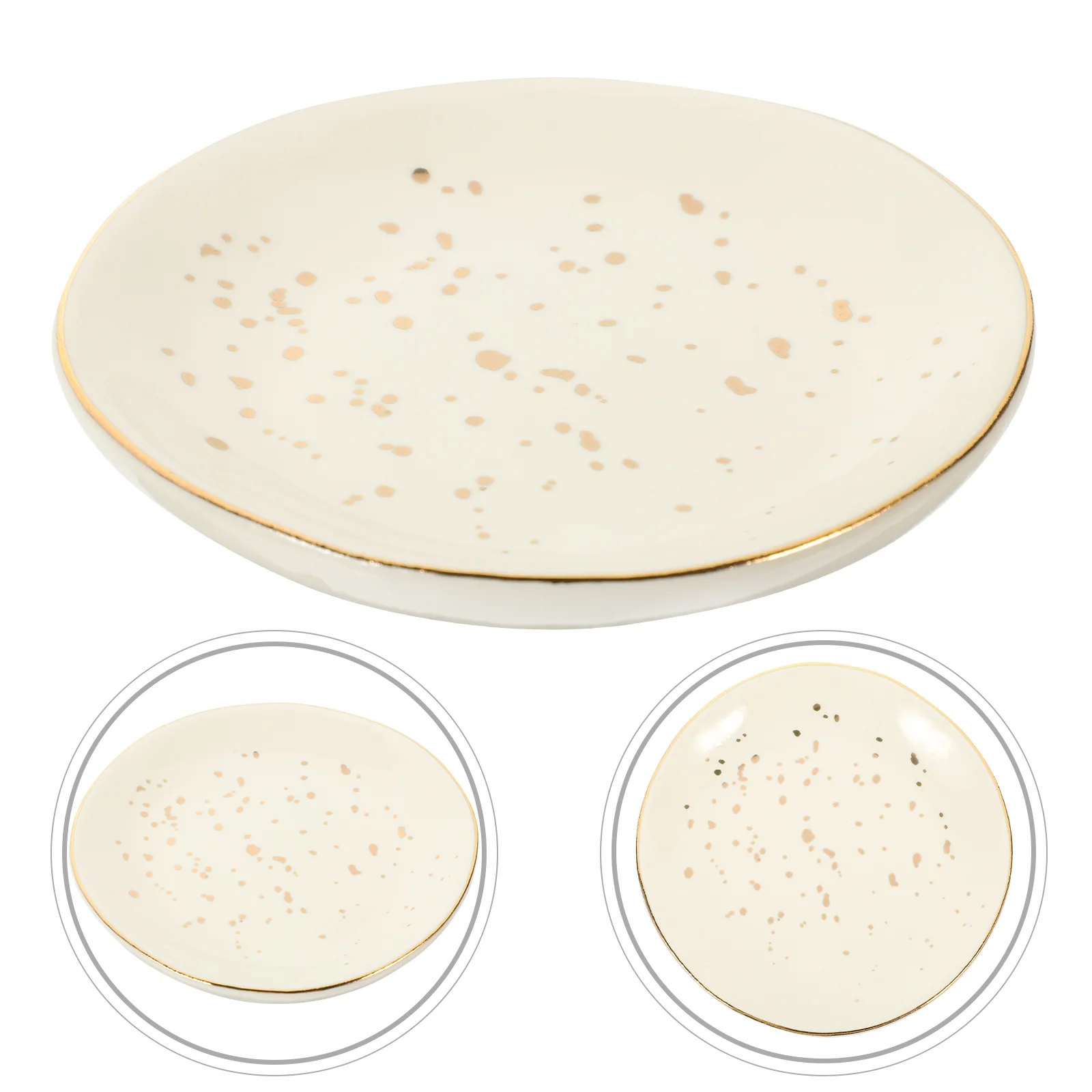 

Decorative Jewelry Holder Trinket Storage Tray Ceramic Jewelry Plate Home Decor