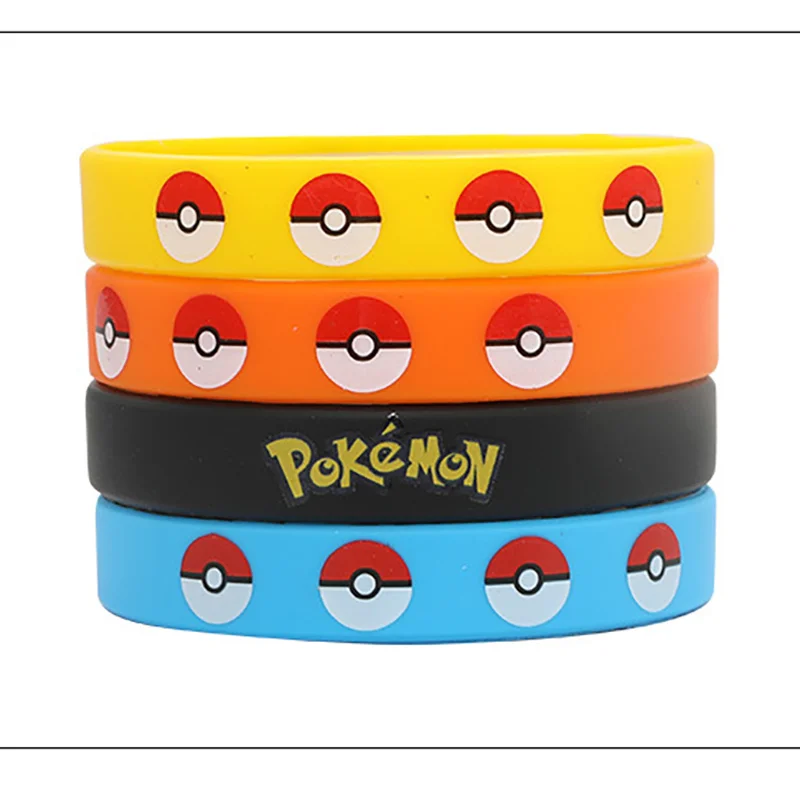 

10 шт., детский силиконовый браслет «Покемон»