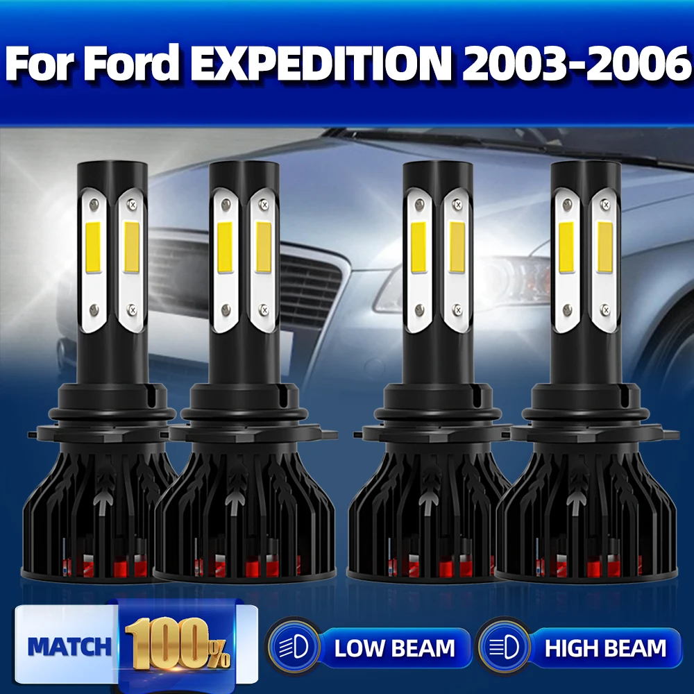 

LED Headlight Bulbs 240W High Low Beam Car Light 9005 HB3 9006 HB4 6000K Auto Headlamp For Ford EXPEDITION 2003 2004 2005 2006