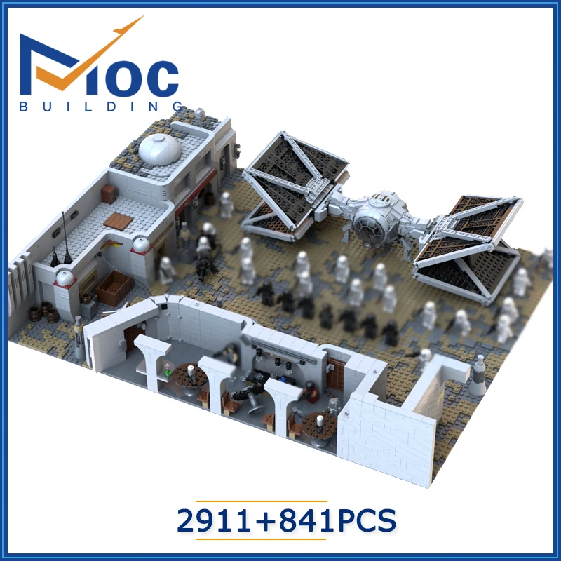 

MOC Building Outland TIE-Fighter NEW Star Movie Scene Architecture Space Wars Nevarro Siege Blocks DIY Toys Kids Gifts