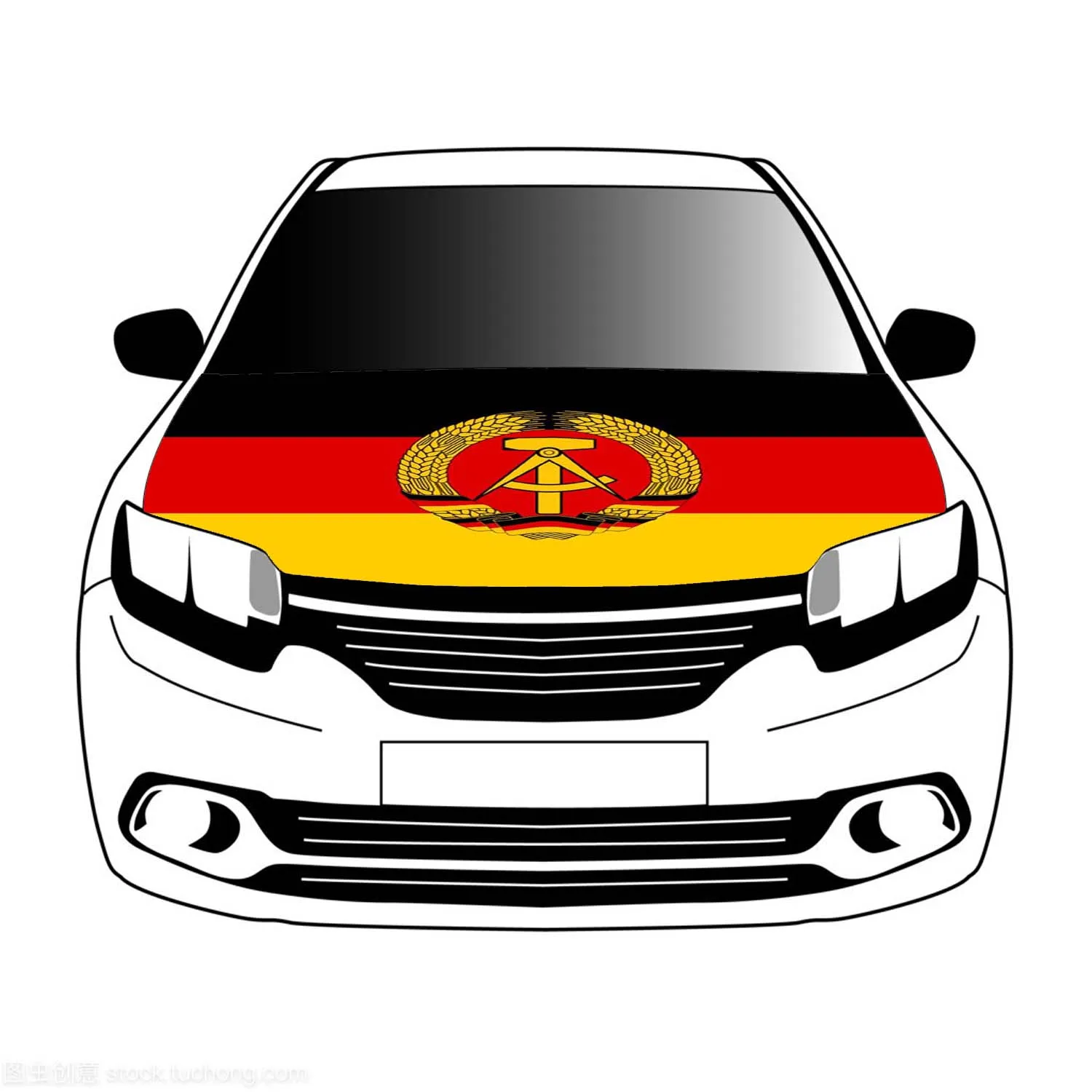 Крышка на капот автомобиля с немецким флагом 3 3x5 футов/5x7 футов баннер из 100%