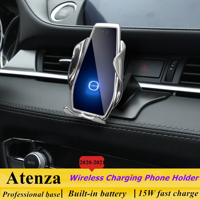 

Dedicated for Mazda Atenza 2020-2021 Car Phone Holder 15W Qi Wireless Car Charger for iPhone Xiaomi Samsung Huawei Universal