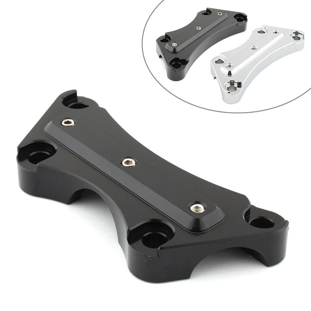 Хромированный/черный зажим на руль мотоцикла 1 дюйм верхний для моделей Harley Davidson