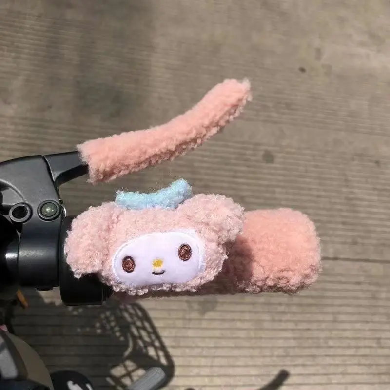 

Sanrio Hellokitty Mymelody Cinnamoroll Cute Plush Handle Jacket Warm Non Slip Motorcycle Bicycle Trolley Guard