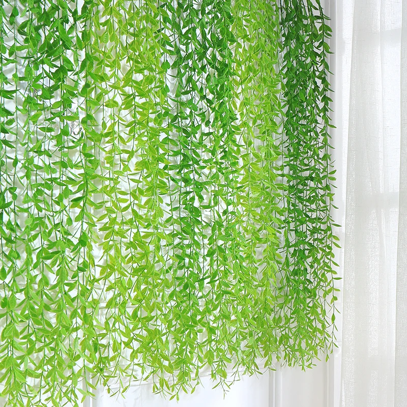

5Pcs Planta Artificial Plants Tropical Willow Leaf Leaves New Time Limited Osier Garden Home Decoration Accessories Plastic
